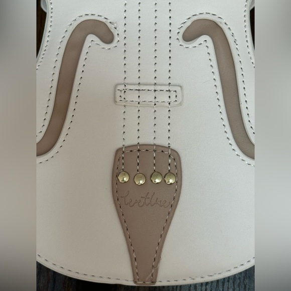 Violin off white Shaped Bag Crossbody or Messenger Bag Sling Bag with Dust bug - Picture 7 of 15
